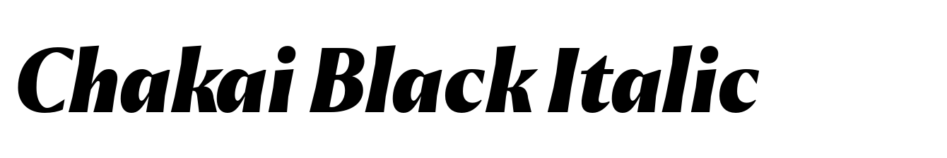 Chakai Black Italic